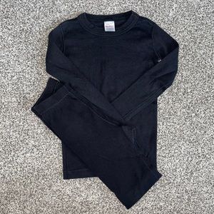 Hanna Andersson 120cm/6-7 solid black long johns